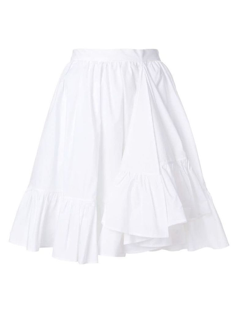 MSGM frill hem full skirt - White