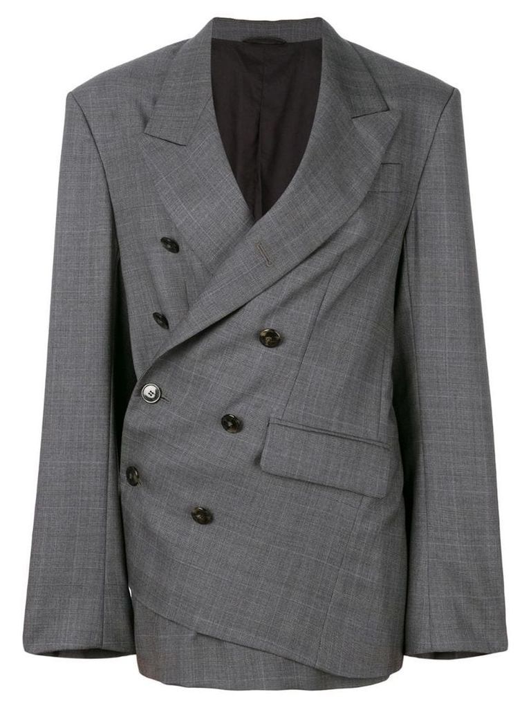 A.F.Vandevorst tailored wrap blazer - Grey