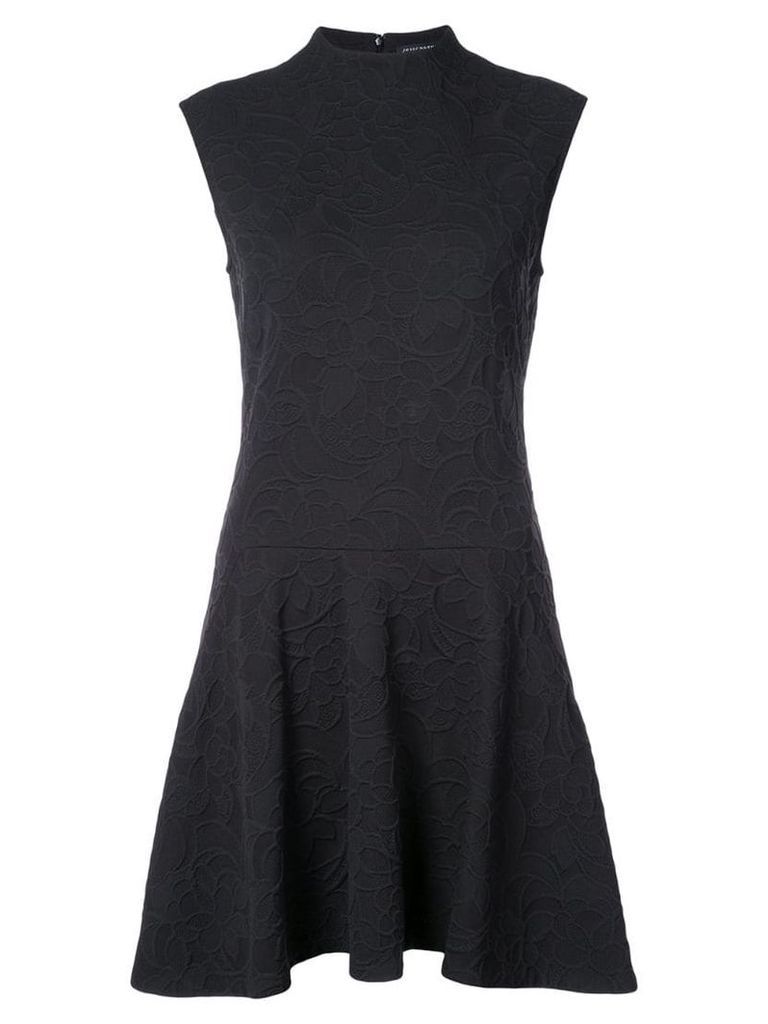 Josie Natori high neck ruffle dress - Black