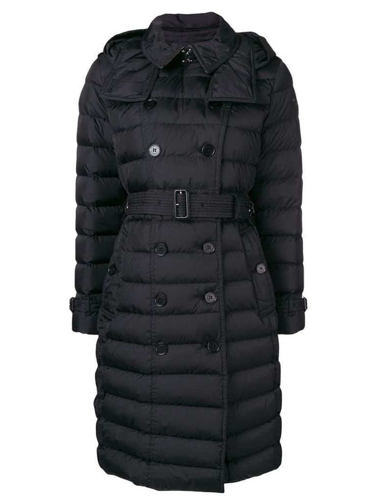 Burberry double-breasted belted puffer coat - Black