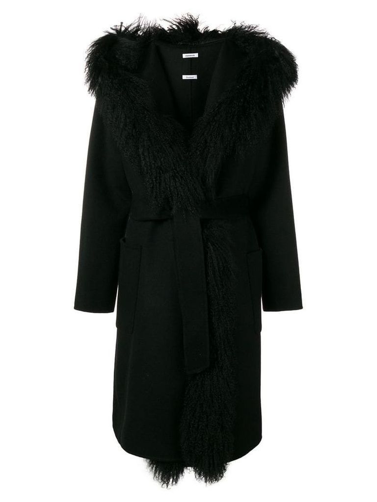 P.A.R.O.S.H. long fur coat - Black