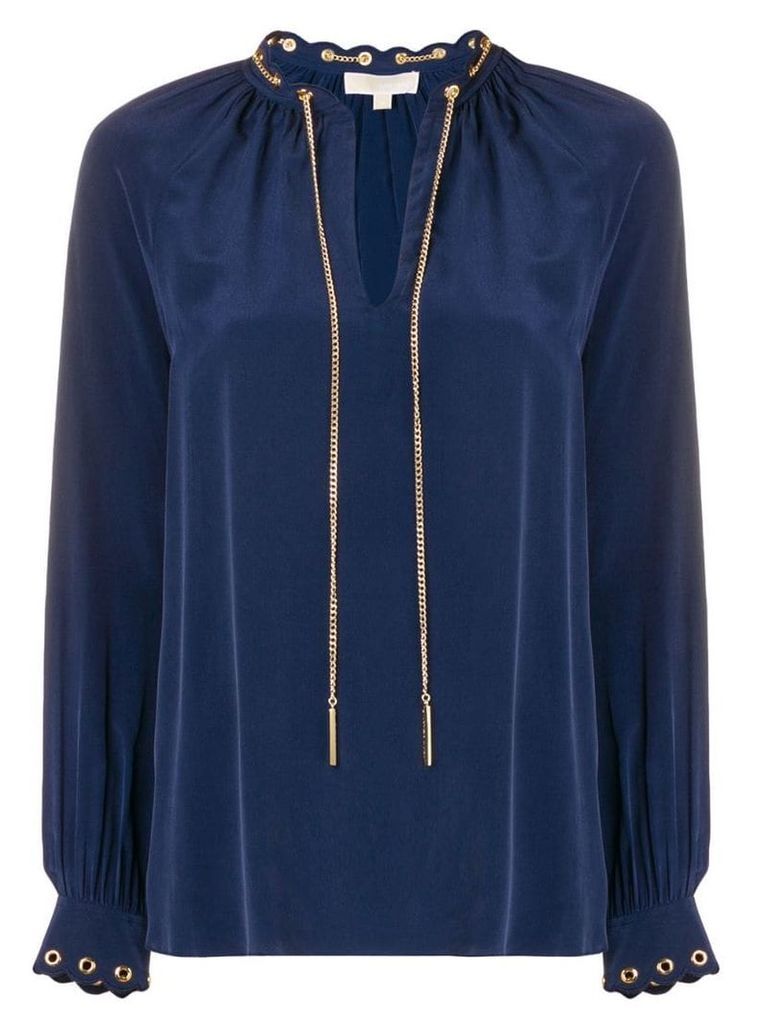 Michael Michael Kors chain embellished blouse - Blue