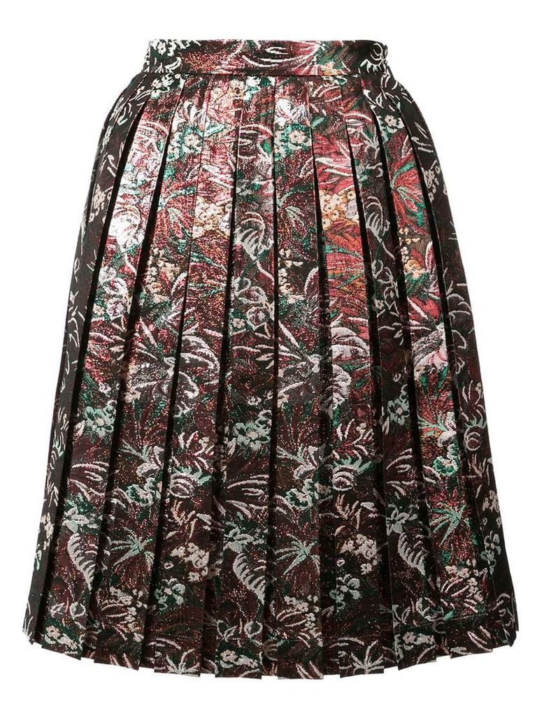 MSGM pleated jacquard skirt - Multicolour