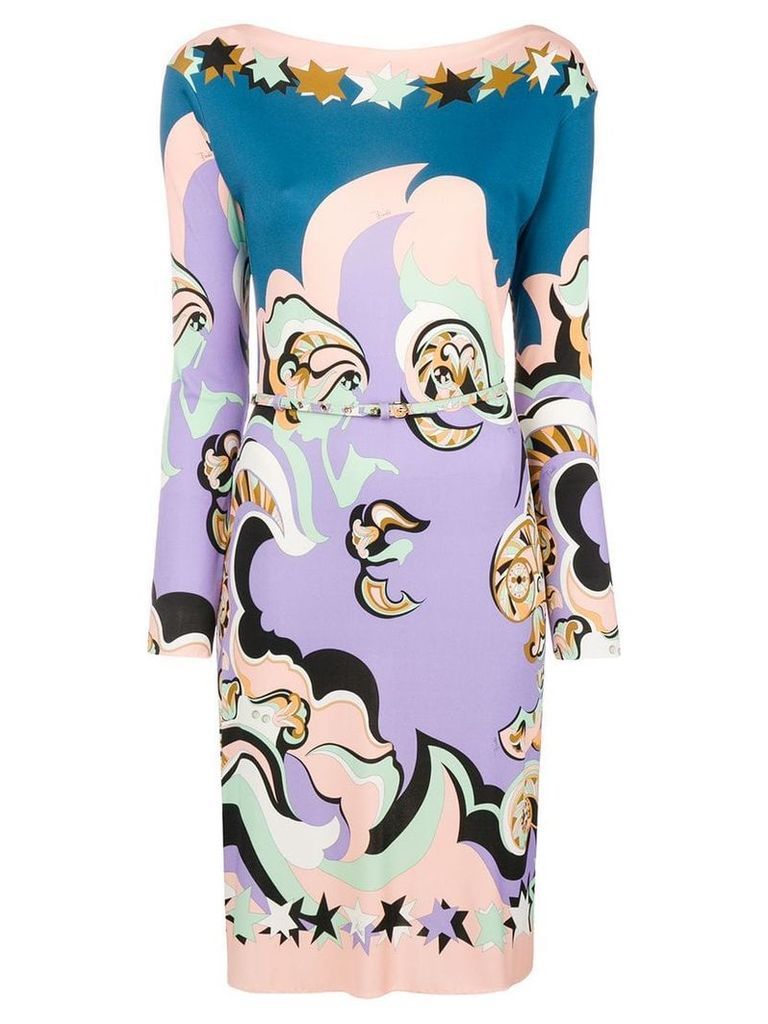 Emilio Pucci printed belted dress - Pink