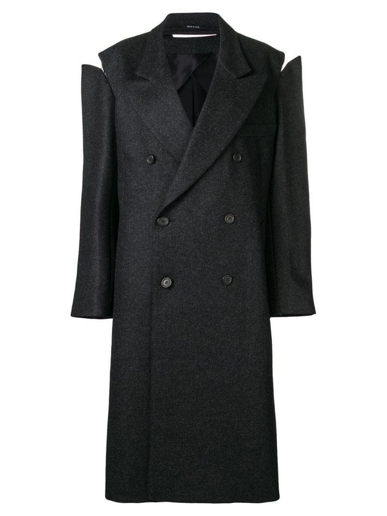 Maison Margiela oversized slash-detail coat - Grey