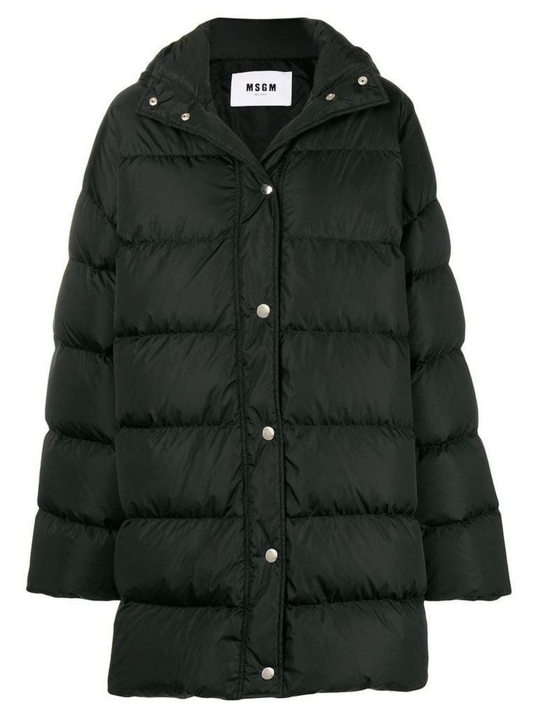 MSGM oversized padded coat - Black