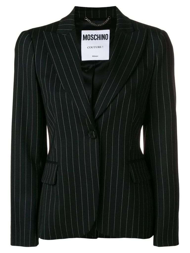 Moschino tailored striped blazer - Black