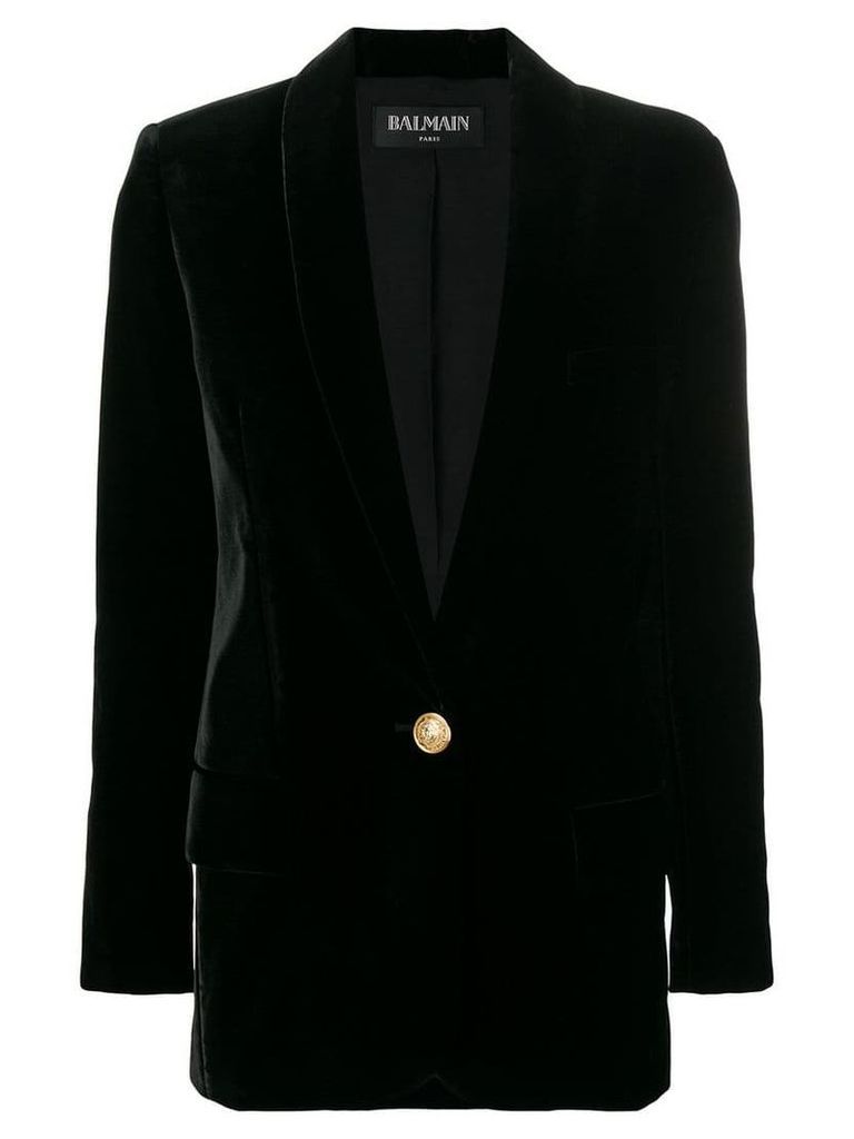 Balmain shawl lapel blazer - Black