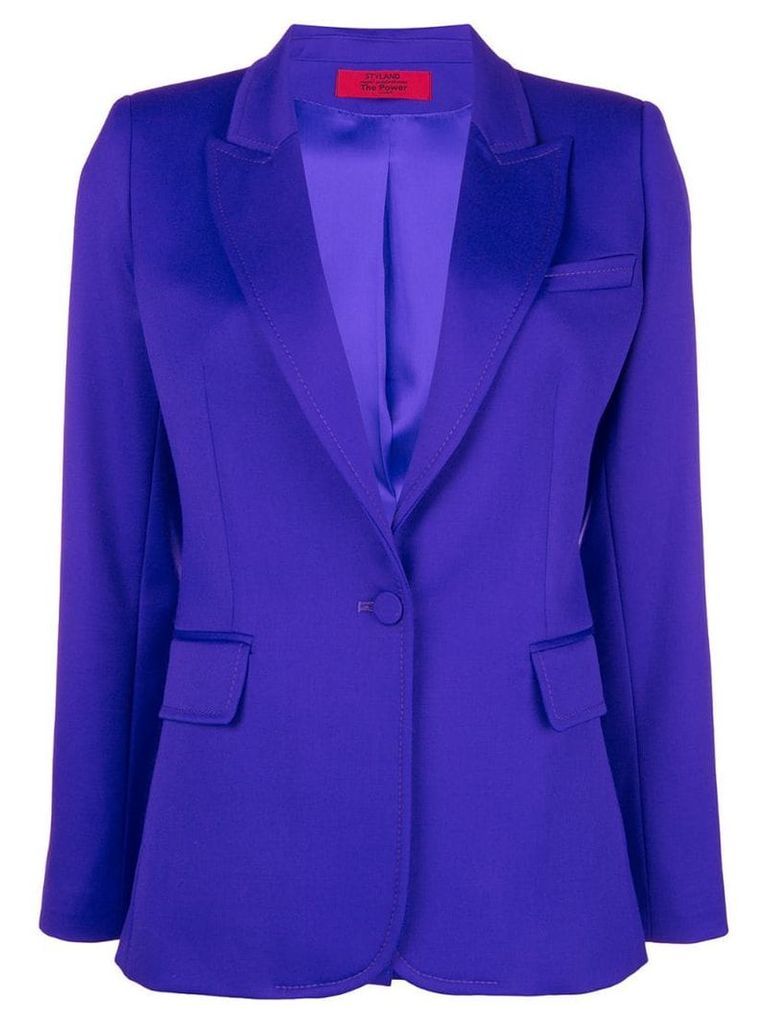 Styland peaked lapel blazer - Purple