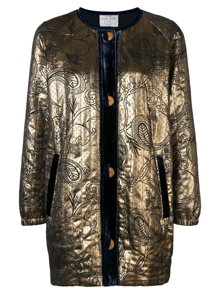 Forte Forte embroidered fitted jacket - Metallic