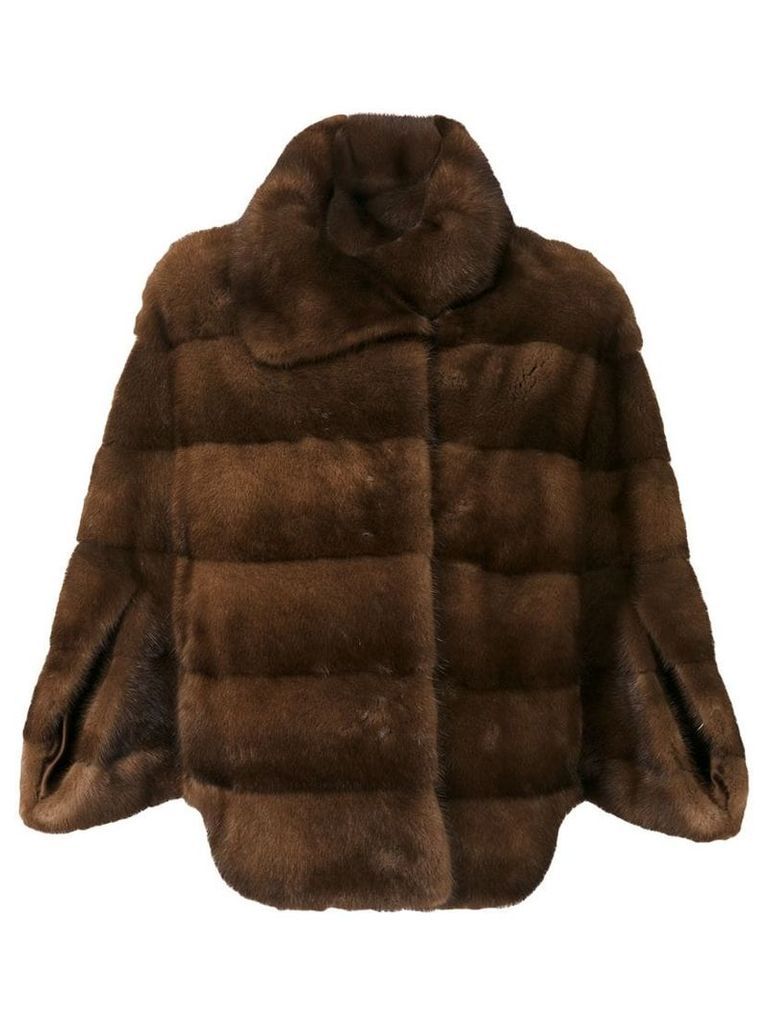 Liska Demibuff fur coat - Brown