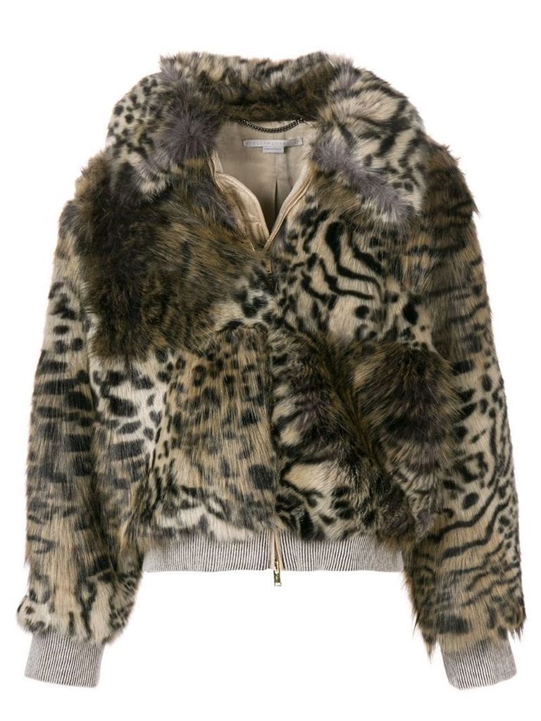 Stella McCartney leopard print jacket - Black