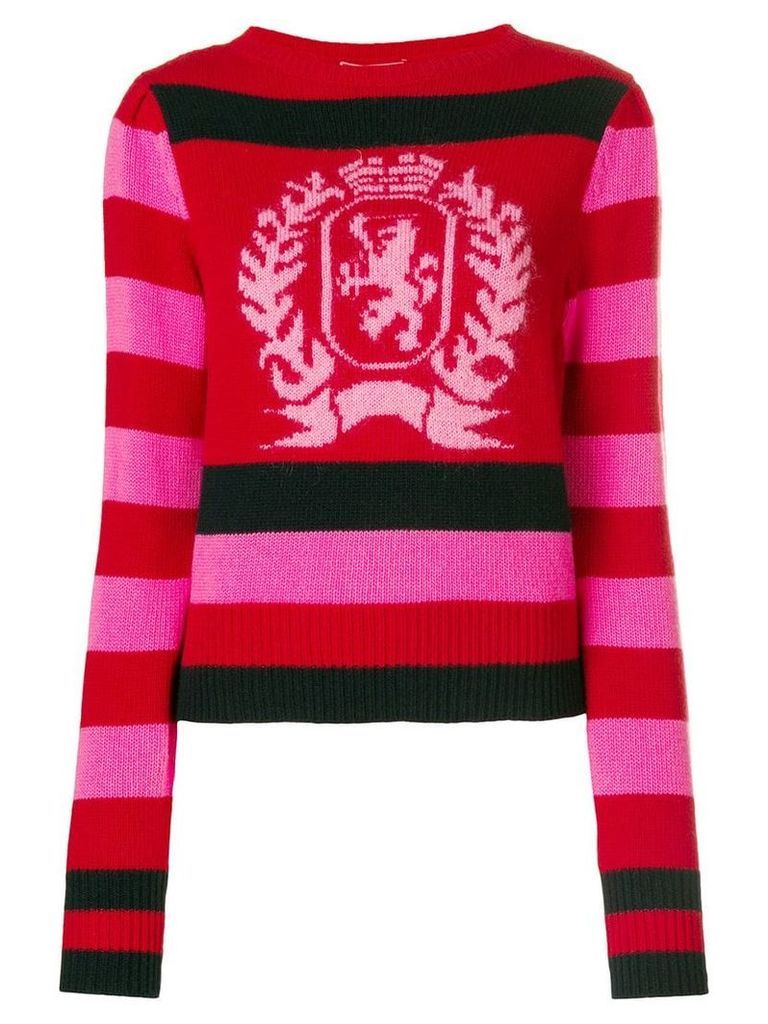 Hilfiger Collection stripe logo sweater - Red
