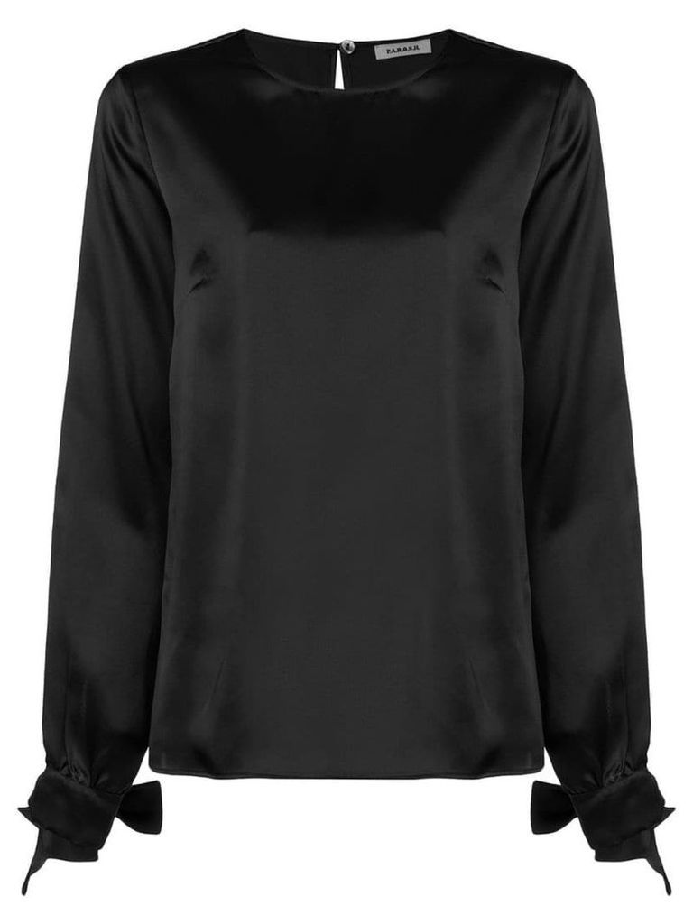 P.A.R.O.S.H. long-sleeve shift blouse - Black