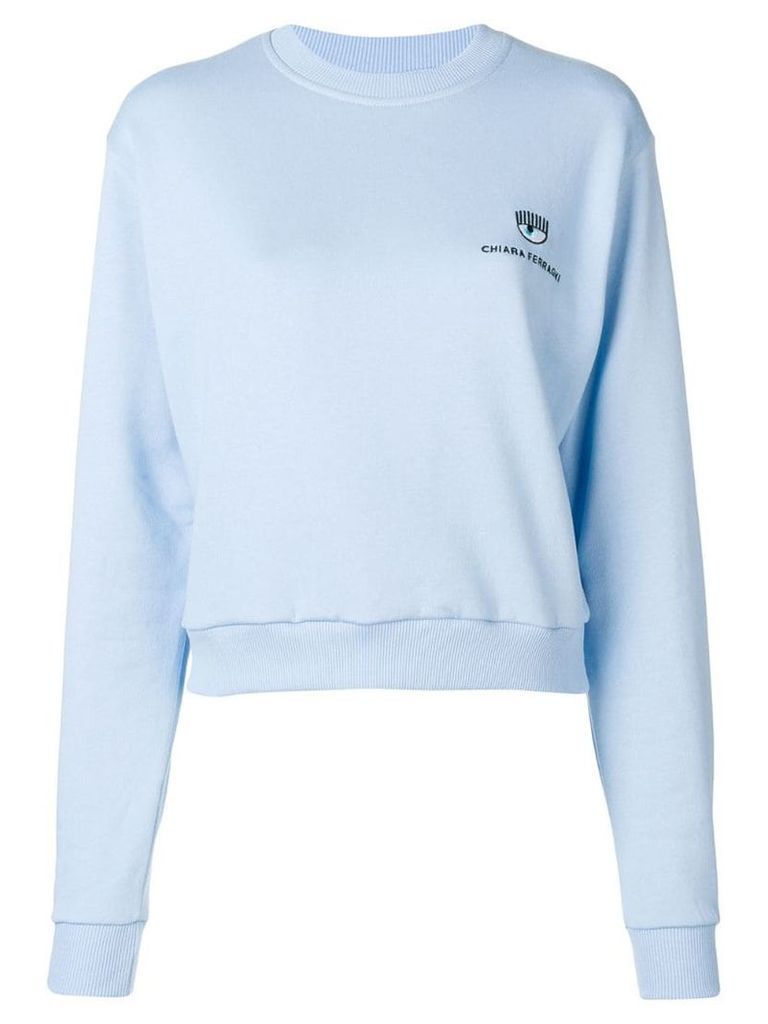 Chiara Ferragni embroidered logo sweatshirt - Blue