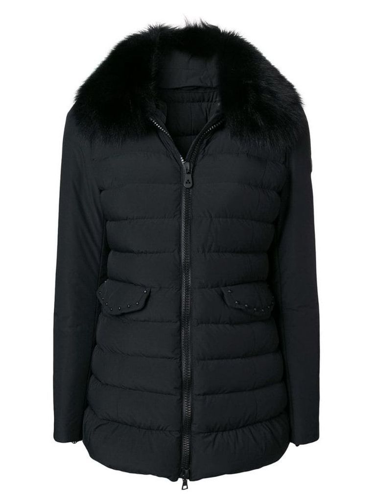 Peuterey padded fur coat - Black