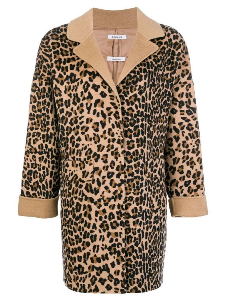 P.A.R.O.S.H. leopard pattern coat - Neutrals