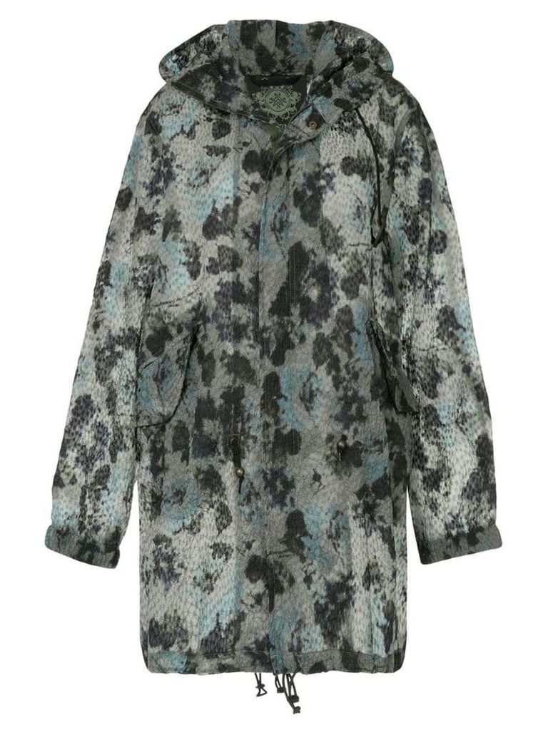 Mr & Mrs Italy printed hooded coat - Green