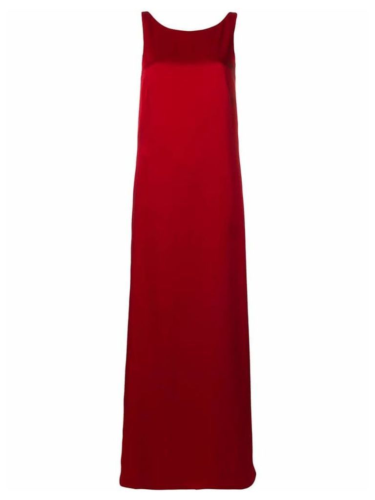 Styland v-back long dress - Red