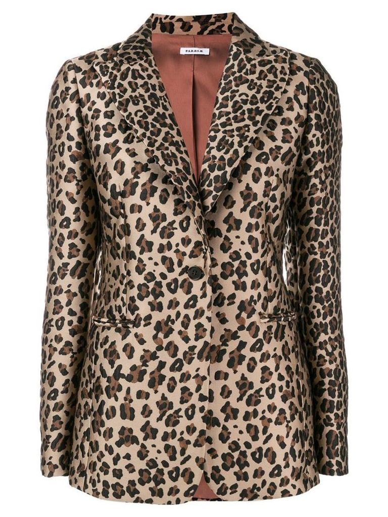 P.A.R.O.S.H. leopard print blazer - Brown