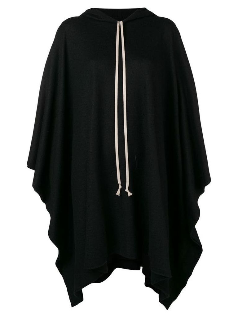 Rick Owens knitted hooded coat - Black