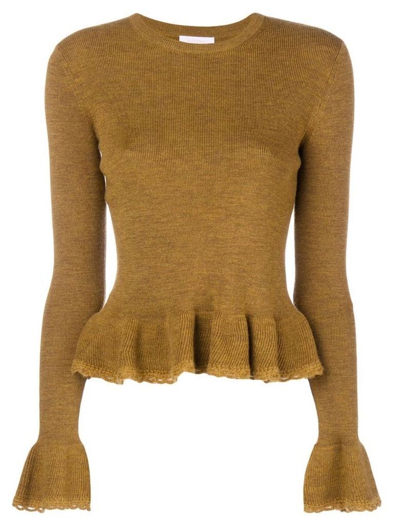 See By Chloé peplum knit jumper - Brown