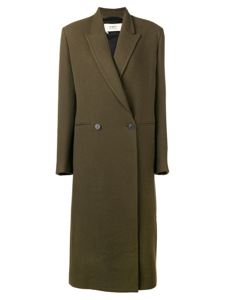 Ports 1961 double breasted coat - Green