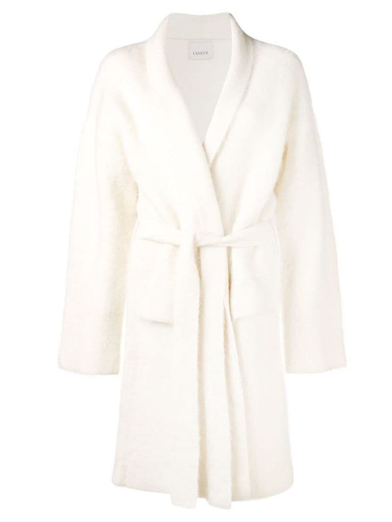 Laneus double-breasted coat - White