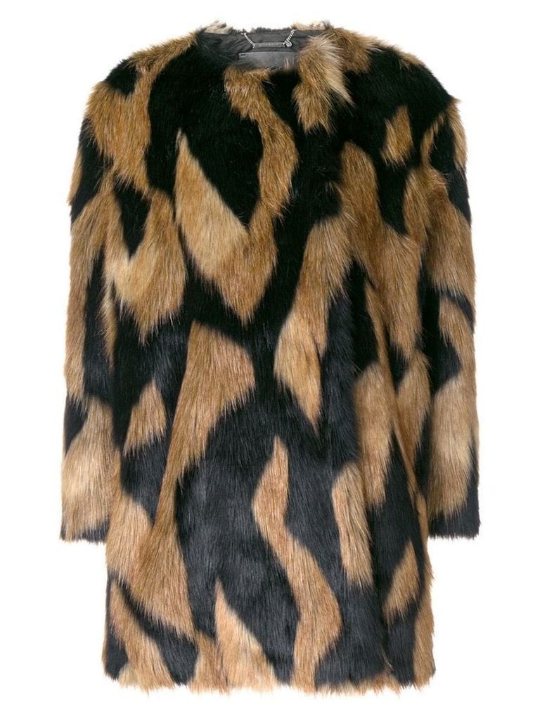 Givenchy spotted furry coat - Neutrals