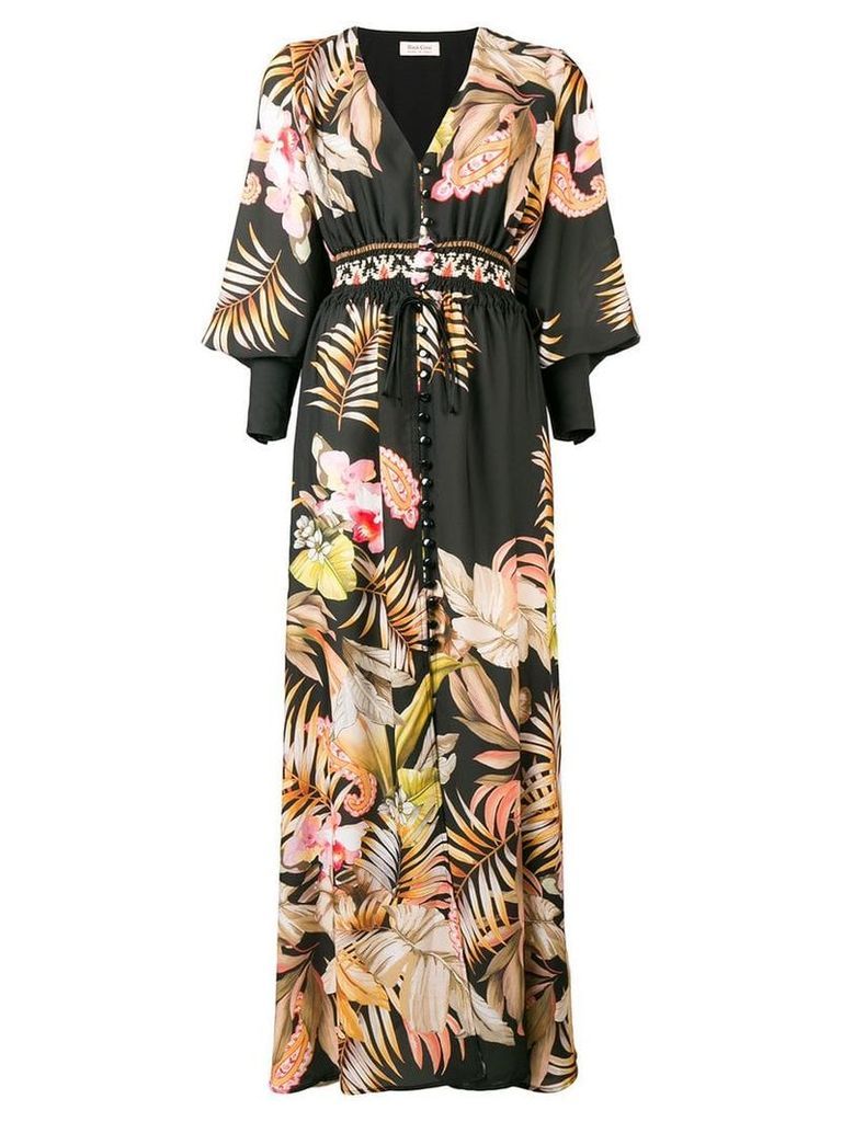 Black Coral floral print maxi dress