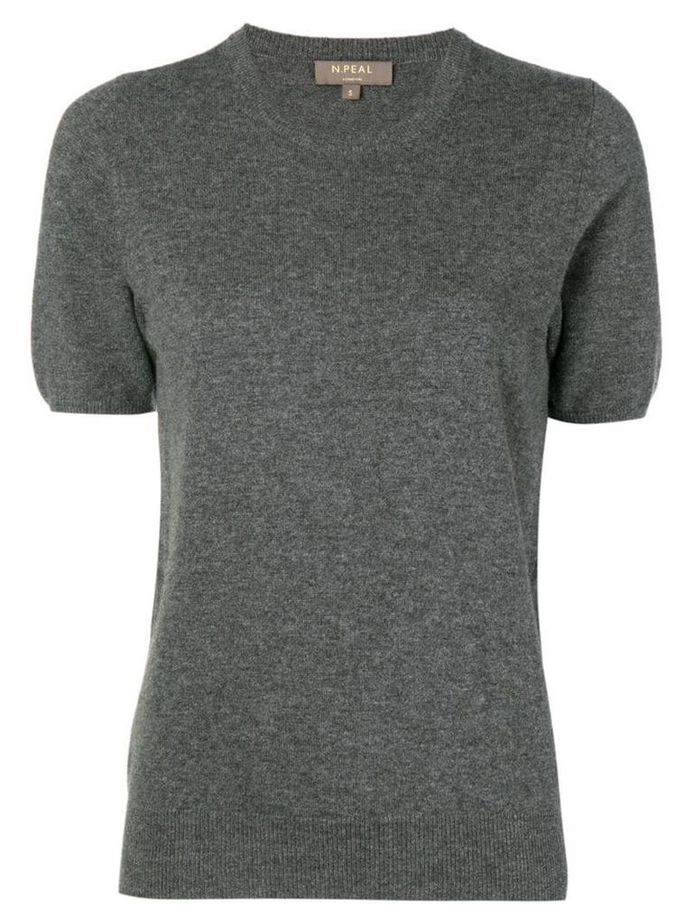 N.Peal round neck knitted T Shirt - Grey