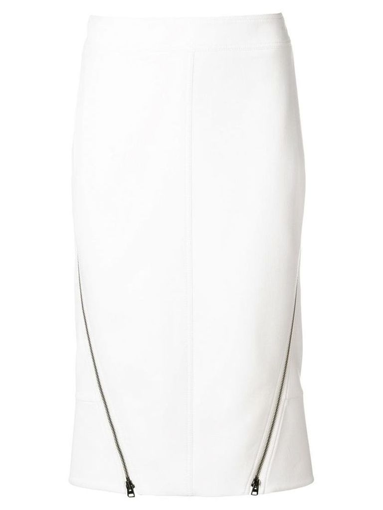 Tom Ford zip fastened tailored skirt - White