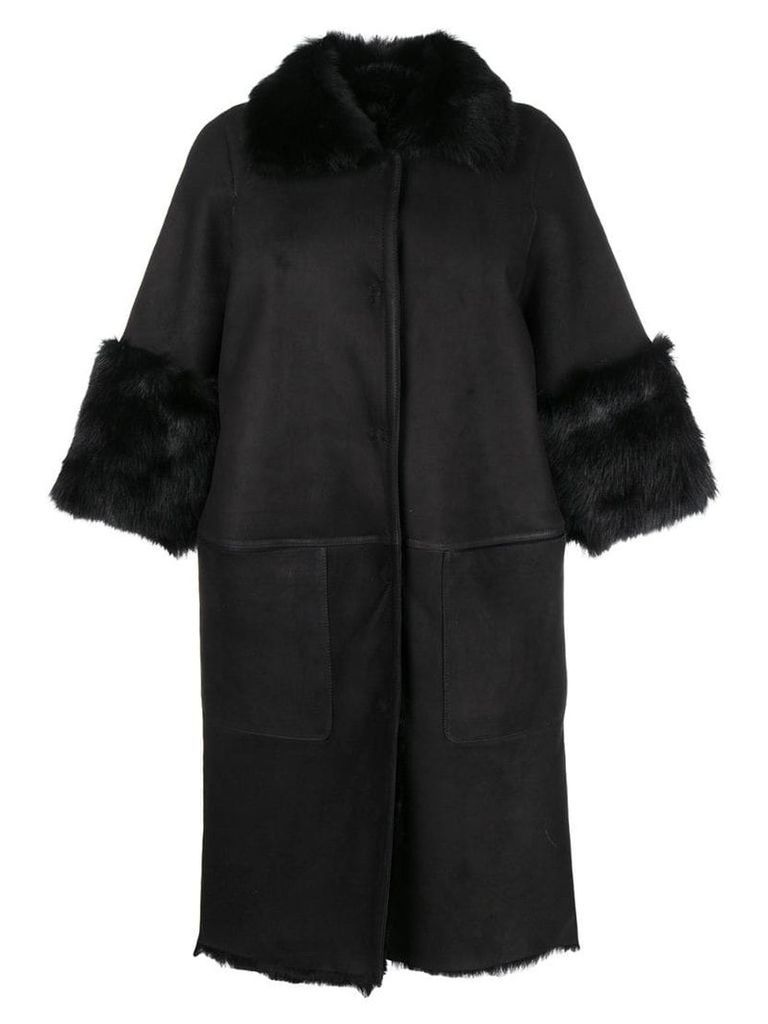 Desa 1972 cocoon coat - Black