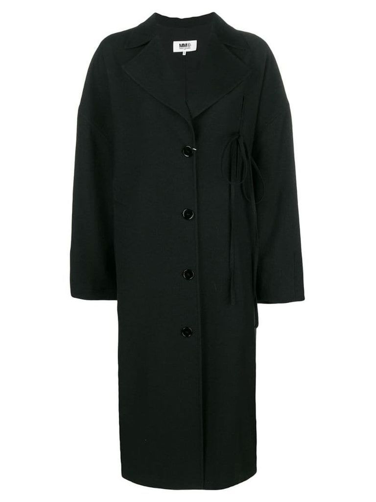 Mm6 Maison Margiela oversized single breasted coat - Black