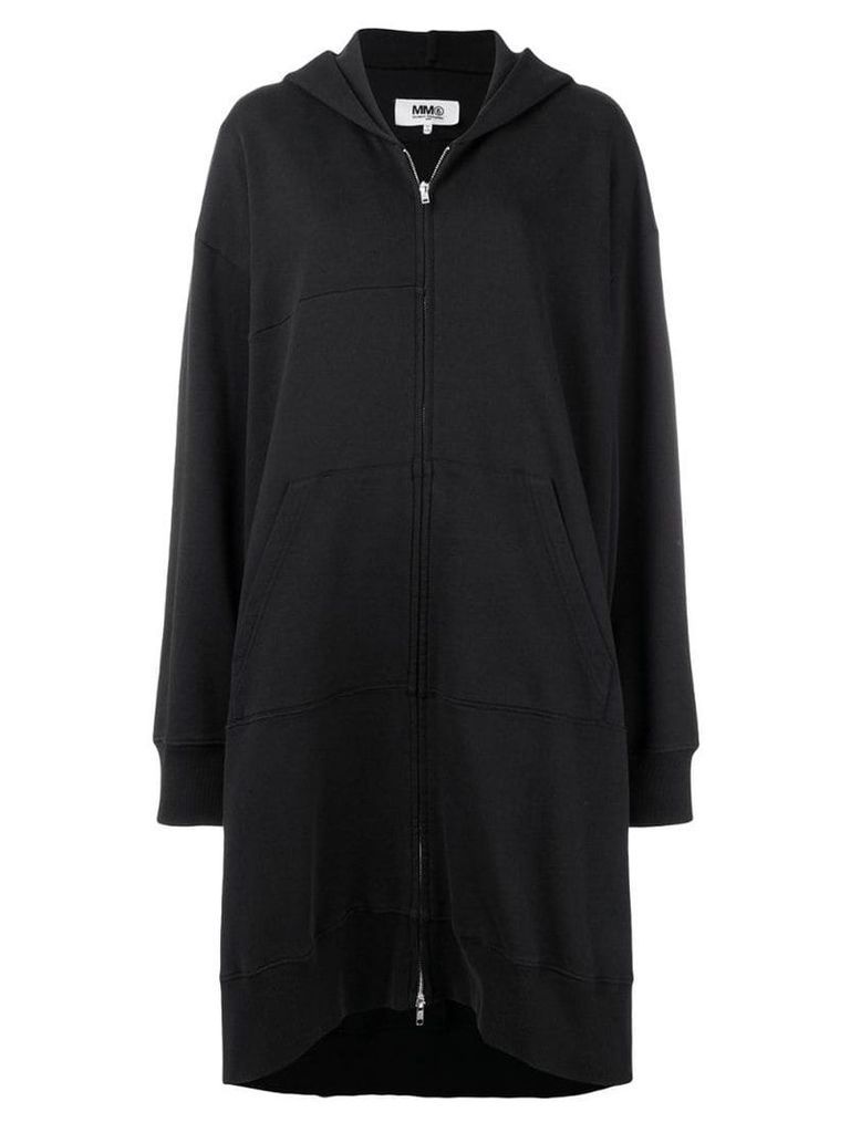 Mm6 Maison Margiela draped hoodie-style coat - Black