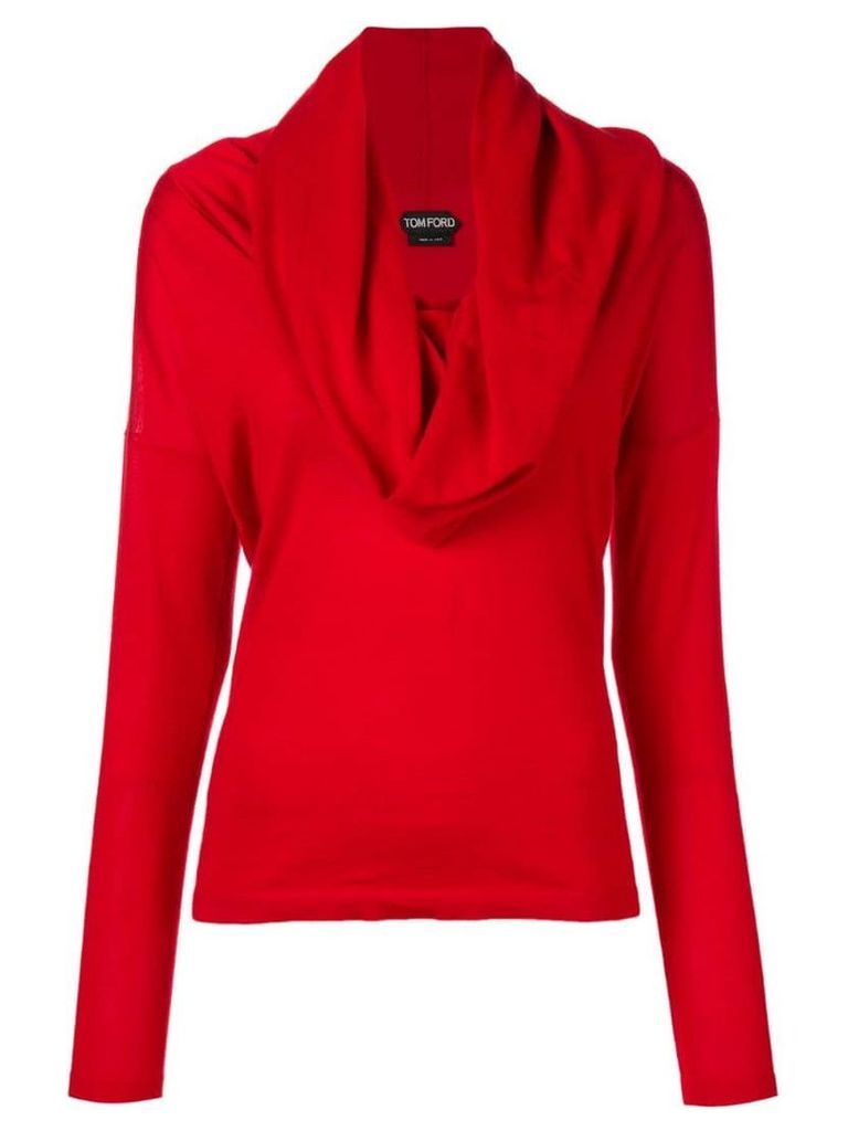 Tom Ford cowl neck sweater - Red