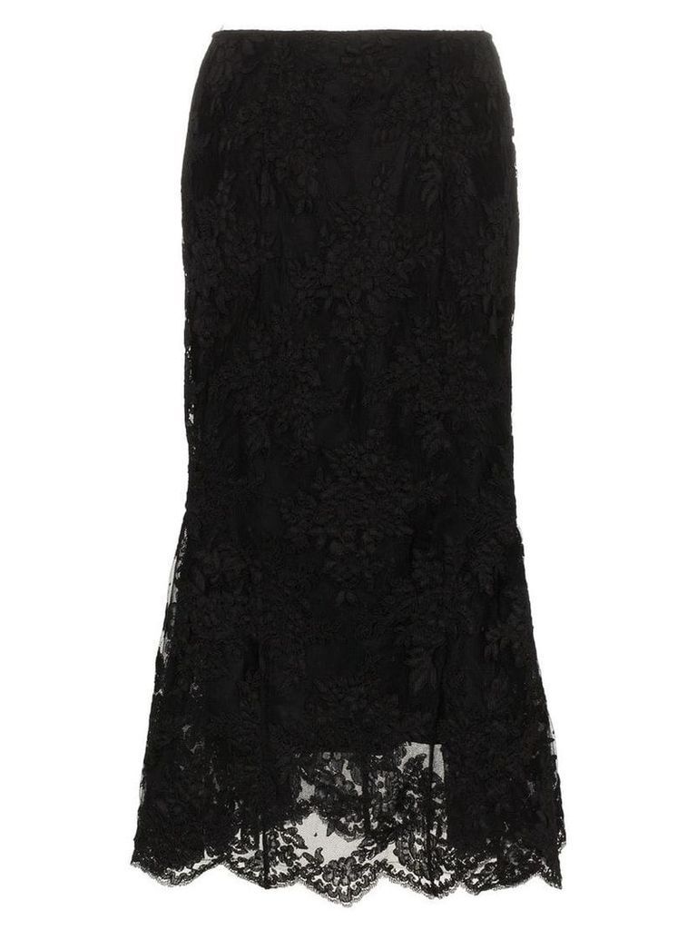 Simone Rocha Tulip black lace skirt