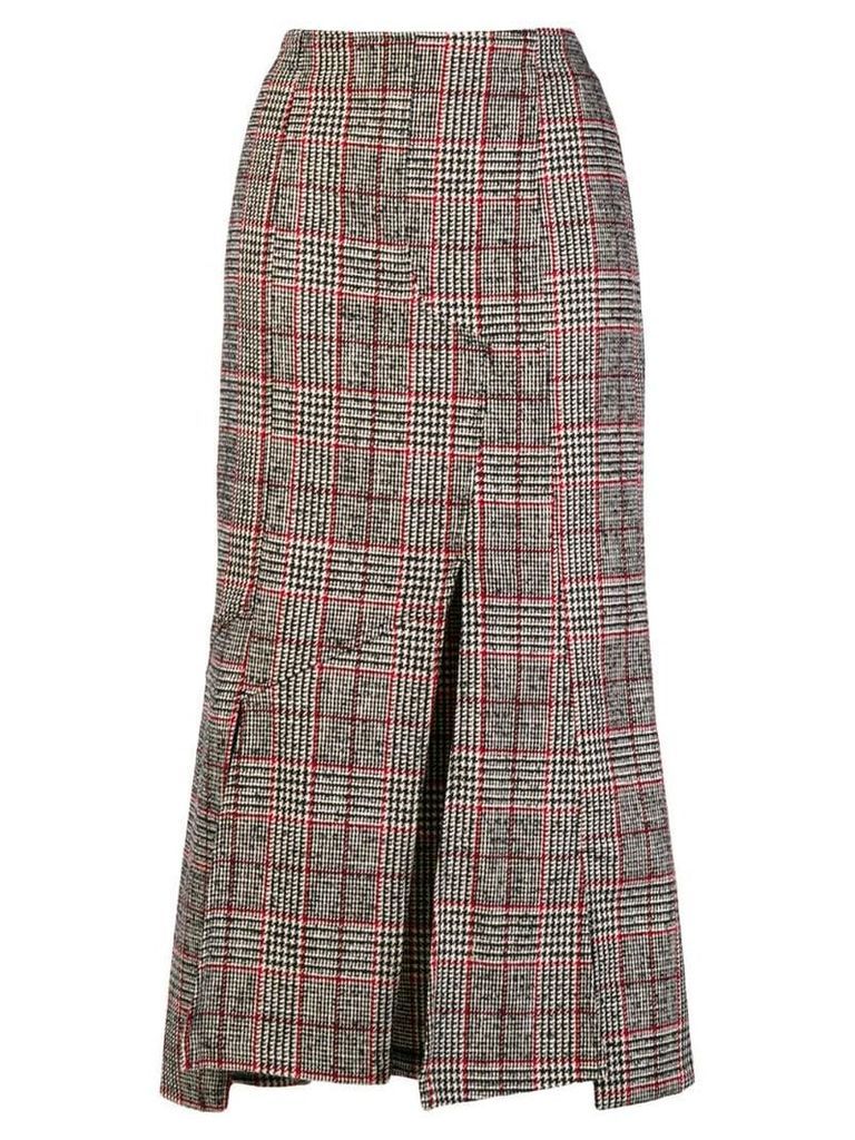 McQ Alexander McQueen checked print fitted skirt - Black