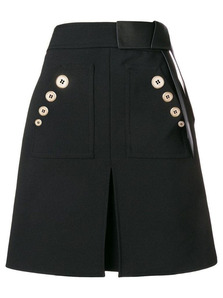 Elisabetta Franchi contrast buttons skirt - Black