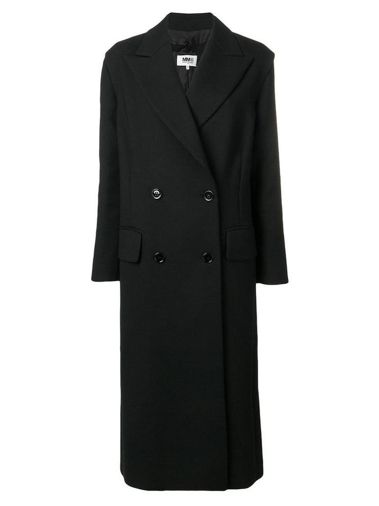 Mm6 Maison Margiela double breasted coat - Black