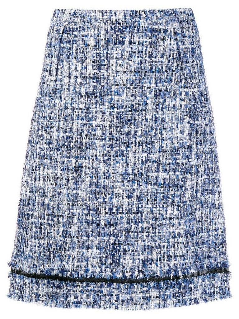 Giambattista Valli tweed A-line skirt - Blue