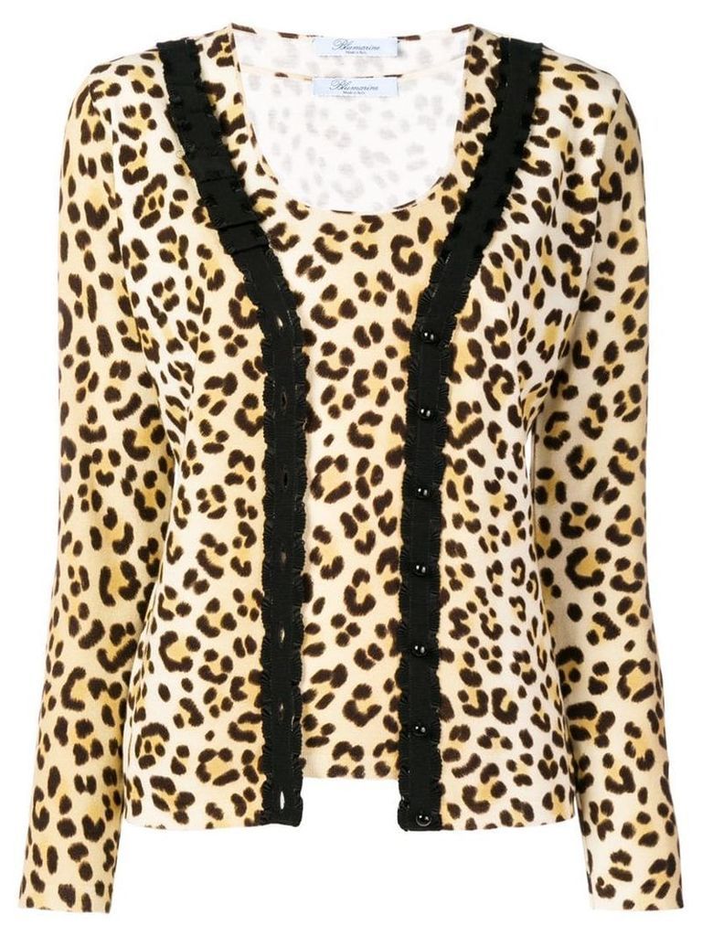 Blumarine leopard pattern Twin Set - Brown