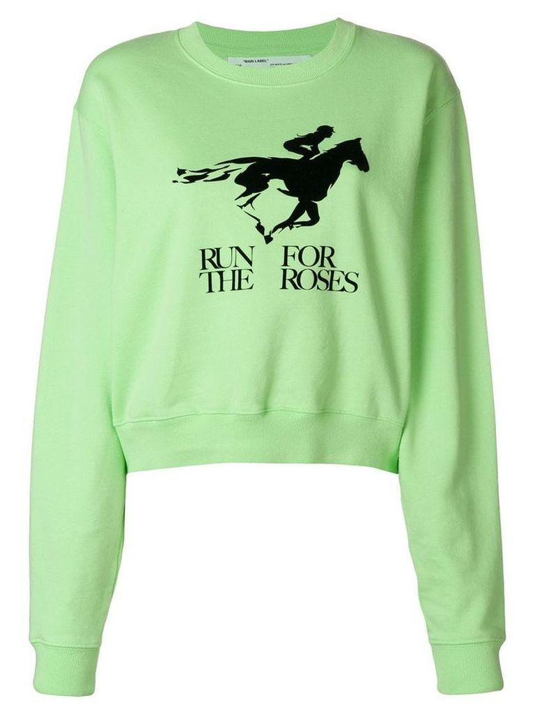 Off-White Run For the Roses sweater - Green