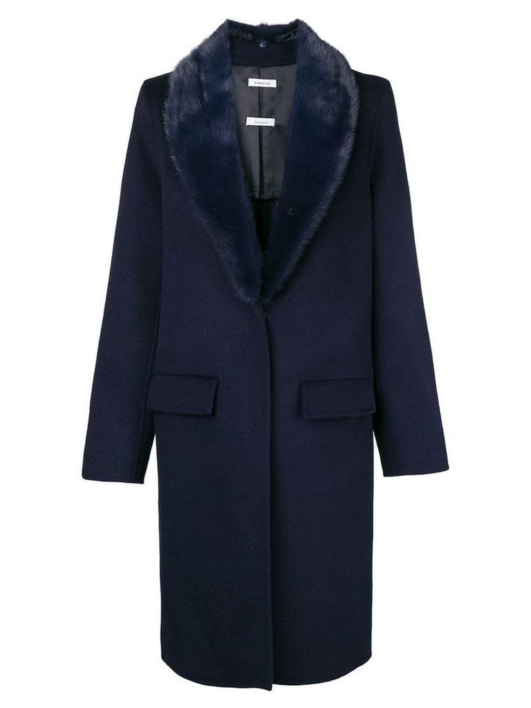 P.A.R.O.S.H. silhouette fitted coat - Blue