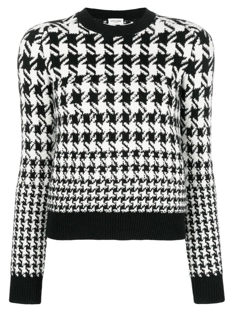Saint Laurent houndstooth sweater - Black