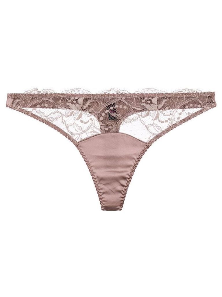 Fleur Of England Signature lace thong - Pink