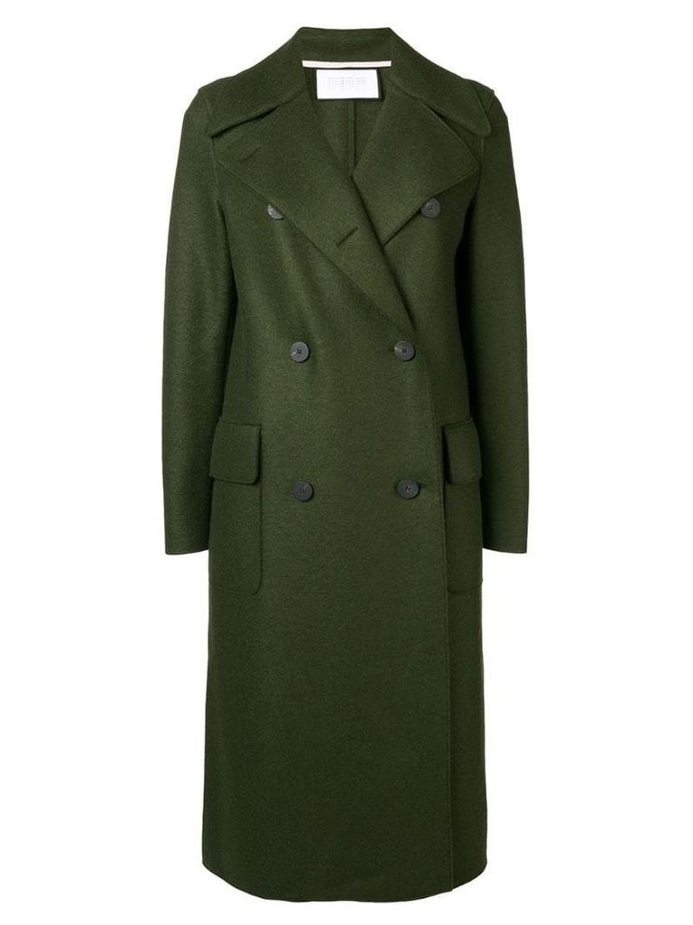 Harris Wharf London double breasted coat - Green