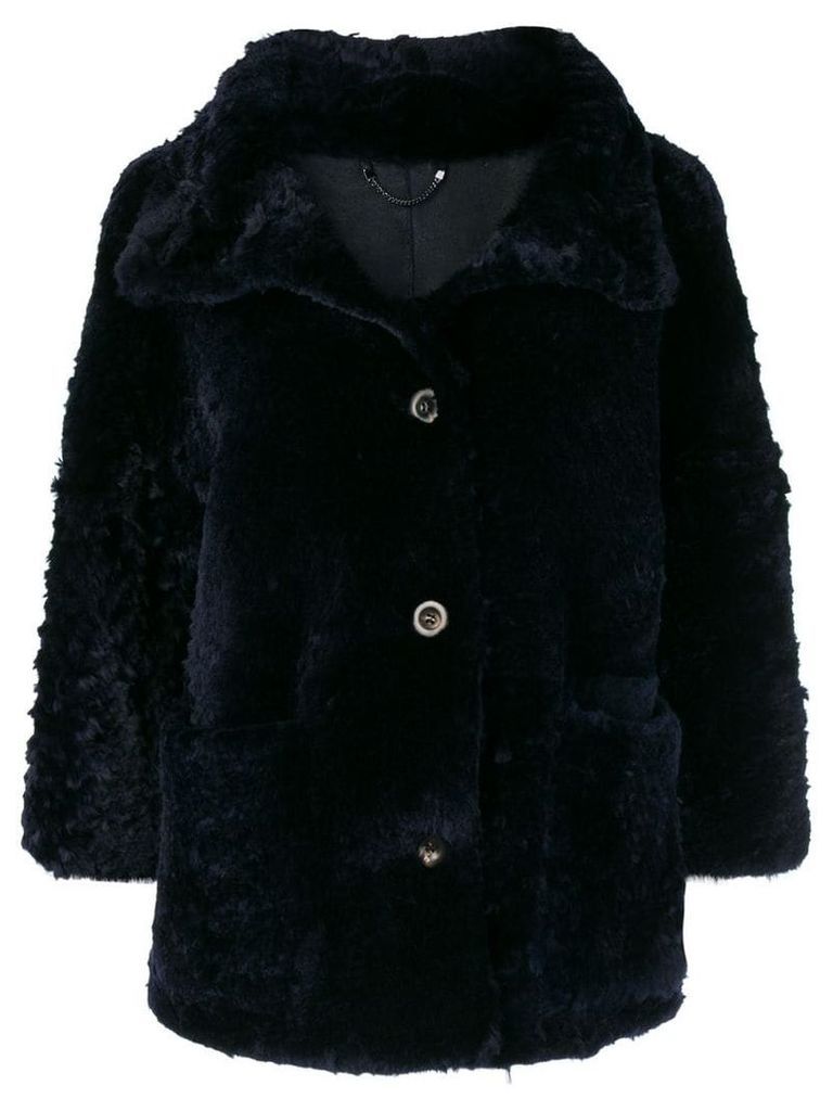 Desa 1972 short fur coat - Blue
