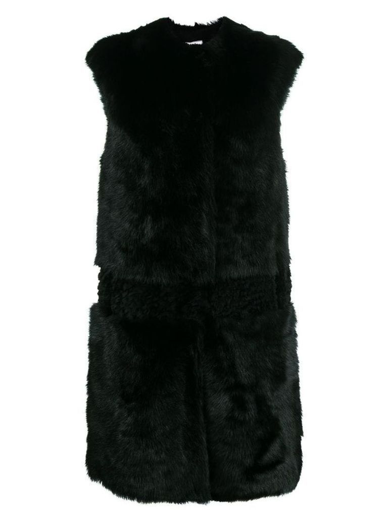 Desa 1972 textured sleeveless coat - Black