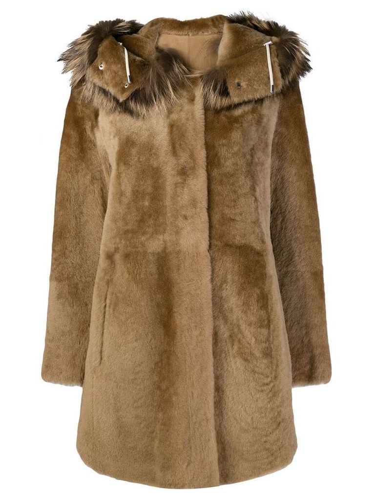 Yves Salomon reversible shearling coat - Brown